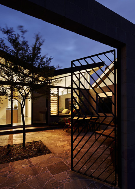 Melbourne house by MRTN Architects features courtyard with window-like apertures