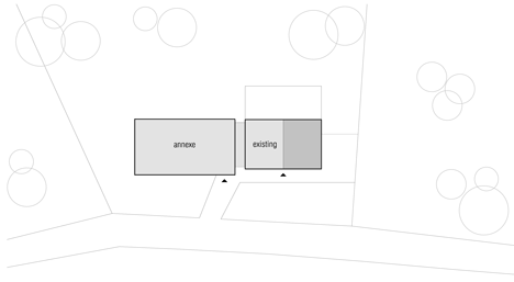 Site plan of Multi family house in Eichgraben by Franz Architekten