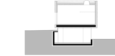 Section of Multi family house in Eichgraben by Franz Architekten