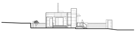 West elevation of Mun Jeong Heon house by A.M Architects is surrounded by a huge concrete frame