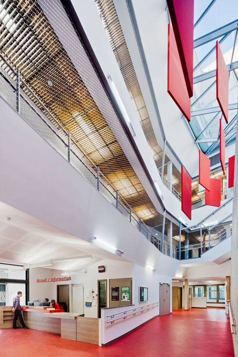 Music conservatory in Paris with cantilevered studios by Basalt Architecture