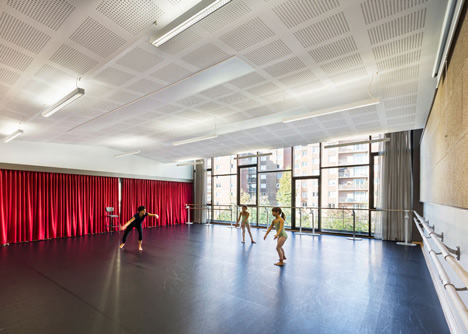 Music conservatory in Paris with cantilevered studios by Basalt Architecture
