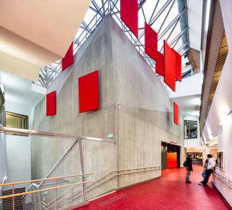 Music conservatory in Paris with cantilevered studios by Basalt Architecture