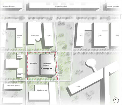 New University Library in Cayenne by RH+ Architecture