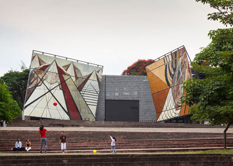 Perforated concrete walls encase La Tallera gallery by Frida Escobedo