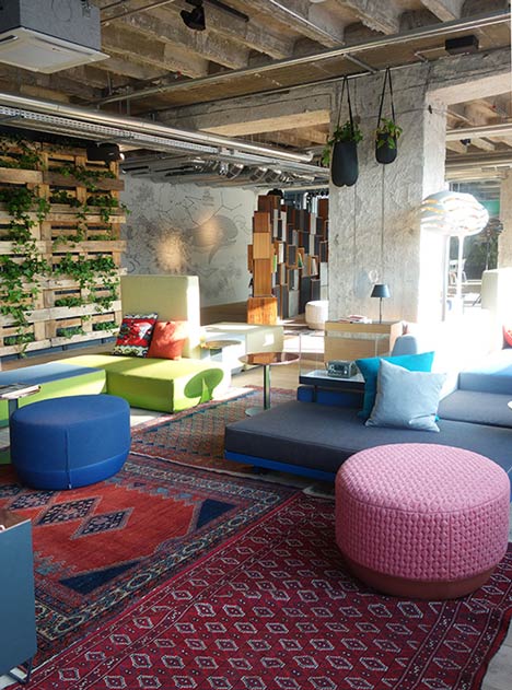 Plants create urban jungle at Berlin hotel by Studio Aisslinger