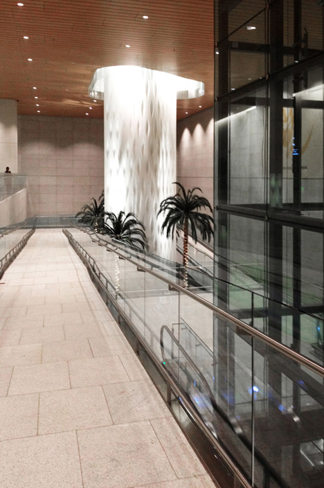 Mumbai airport terminal with coffered canopy