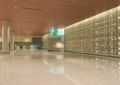 Mumbai airport terminal with coffered canopy
