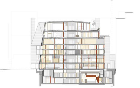Section three of Saw Swee Hock Student Centre at London School of Economics