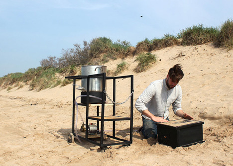 Stools made of sand and urine by Peter Trimble