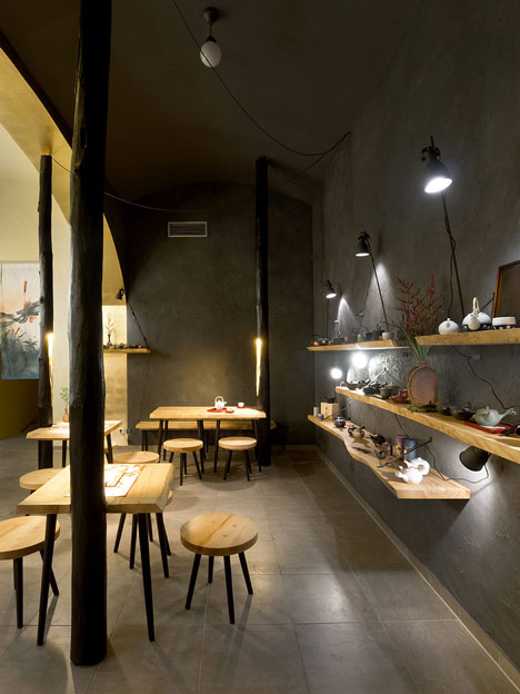 Tea shop in Prague by A1 Architects