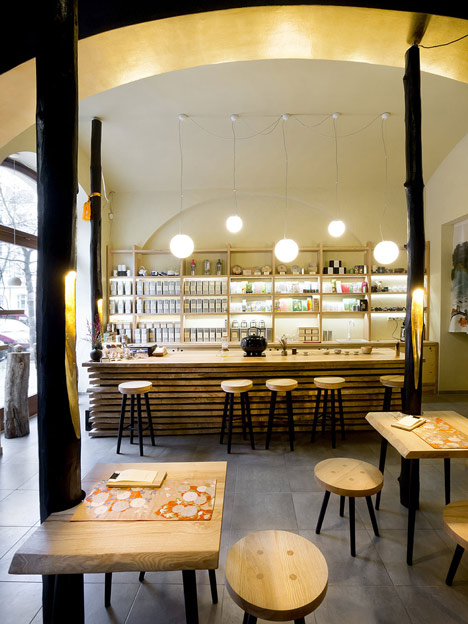 Tea shop in Prague by A1 Architects