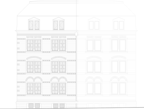 Elevation of Von M modernises three apartments inside a Stuttgart apartment block