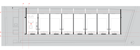 First floor plan of Wall of bushy plants fronts Sao Paulo housing block by TACOA
