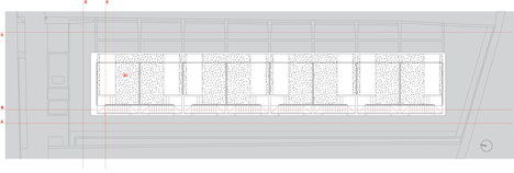 Site plan of Wall of bushy plants fronts Sao Paulo housing block by TACOA