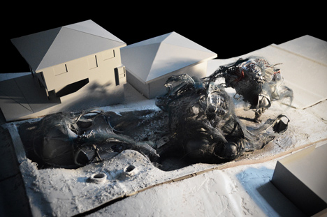 Futuristic family home featuring skeletal staircase by Gonzalo Vaíllo Martínez