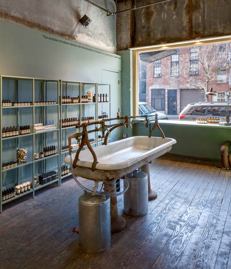 Aesop New York pop up shop installation by Frida Escobedo