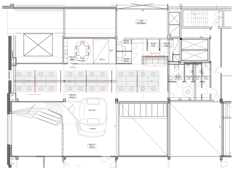 Office floor plan of Arkwright offices by Haptic