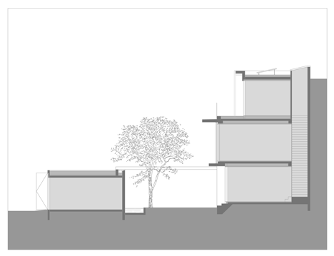 Section of Bamboo clad house in the Philippines by Atelier Sacha Cotture