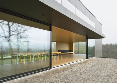 Black Barn by Arhitektura d.o.o. provides panoramic views of the Slovenian countryside