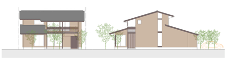 Elevation one of Cocoon House by Studio Aula