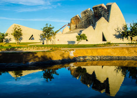 Concrete auditorium by Valentiny HVP Architects built for Brazils Musica em Trancoso festival