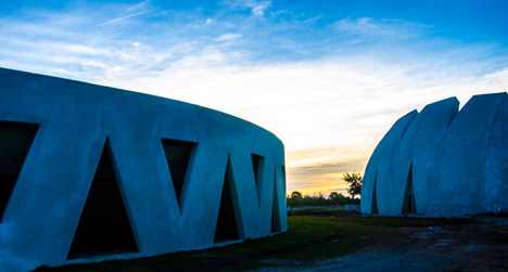 Concrete auditorium by Valentiny HVP Architects built for Brazils Musica em Trancoso festival