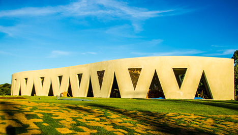 Concrete auditorium by Valentiny HVP Architects built for Brazils Musica em Trancoso festival