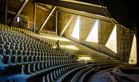 Concrete auditorium by Valentiny HVP Architects built for Brazils Musica em Trancoso festival