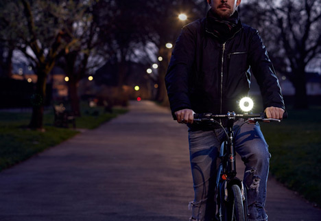 Double O bicycle lights by Paul Cocksedge
