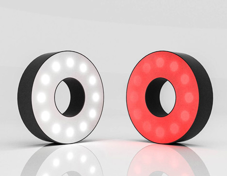 Double O bicycle lights by Paul Cocksedge
