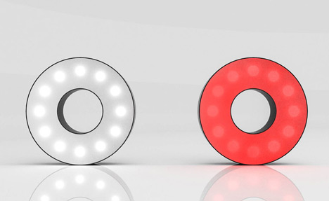 Double O bicycle lights by Paul Cocksedge
