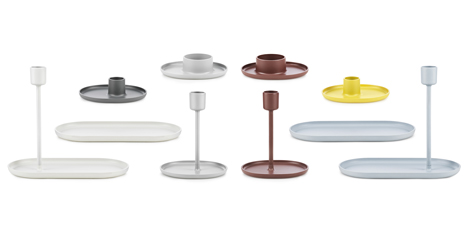 Family of candle holders created by Simon Legald for Normann Copenhagen