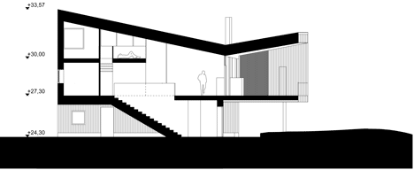Timber-clad House M-M by Tuomas Siitonen wraps around a sheltered garden