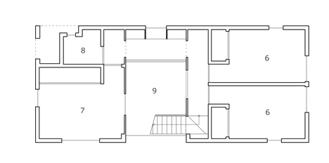 House-shaped doorways puncture Hazukashi House by Alts Design Office
