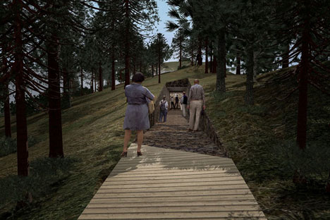 Landscape intervention by Jonas Dahlberg to honour Norwegian terrorist attack victims
