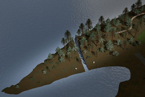 Landscape intervention by Jonas Dahlberg to honour Norwegian terrorist attack victims