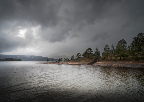 Landscape intervention by Jonas Dahlberg to honour Norwegian terrorist attack victims