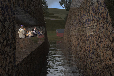 Landscape intervention by Jonas Dahlberg to honour Norwegian terrorist attack victims