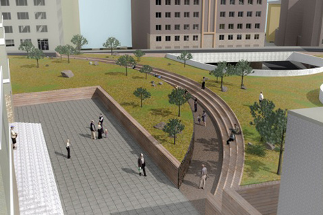 Landscape intervention by Jonas Dahlberg to honour Norwegian terrorist attack victims