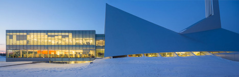 Lofty church in Quebec transformed into a library by Dan Hanganu and Cote Leahy Cardas