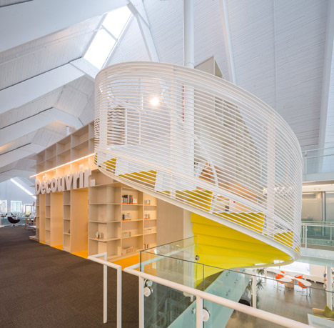 Lofty church in Quebec transformed into a library by Dan Hanganu and Cote Leahy Cardas