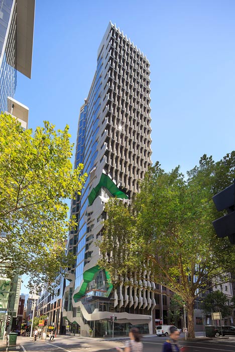 Lyons completes sculptural Melbourne tower for Australian Institute of Architects
