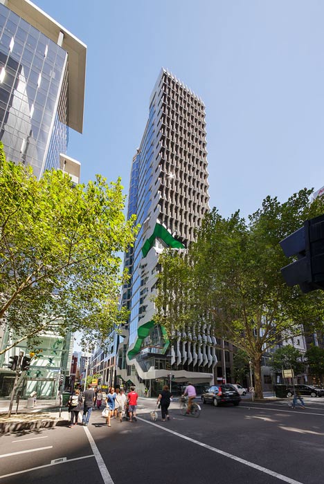 Lyons completes sculptural Melbourne tower for Australian Institute of Architects