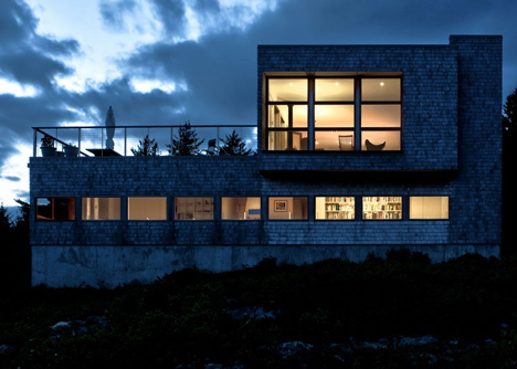 Maine residence by Bruce Norelius Studio reveals ageing with a fading cedar facade