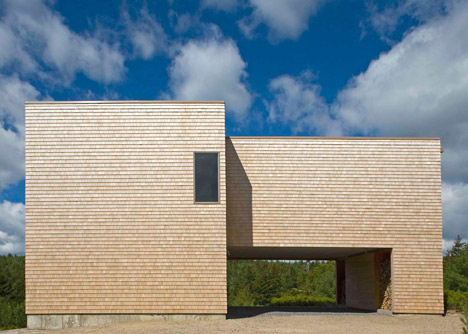 Maine residence by Bruce Norelius Studio reveals ageing with a fading cedar facade
