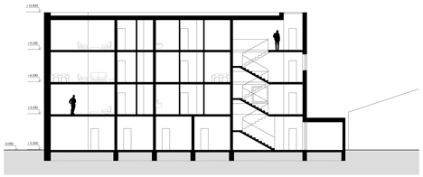 Angular balconies stretch towards sunlight at North Star Apartments by Nice Architects