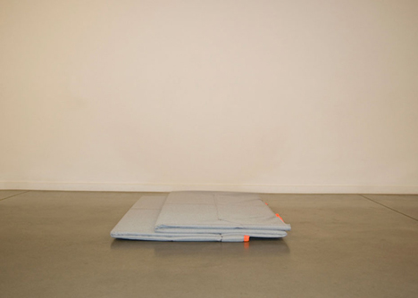 Origami Sofa by Yumi Yoshida unfolds to become a floor mat