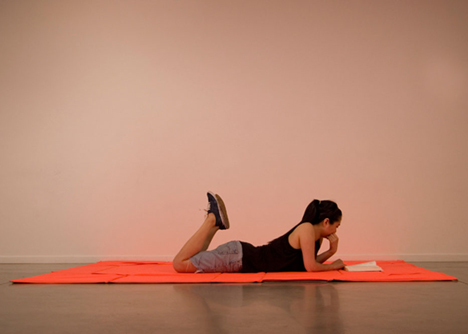 Origami Sofa by Yumi Yoshida unfolds to become a floor mat