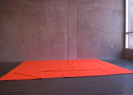 Origami Sofa by Yumi Yoshida unfolds to become a floor mat